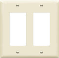 ENERLITES Decorator Light Switch or Receptacle Outlet Wall Plate, Size 2-Gang 4.50" x 4.57", Unbreakable Polycarbonate Thermoplastic, UL Listed, 8832-LA, Light Almond