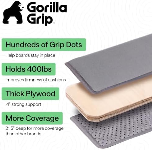 GORILLA GRIP Couch Cushion Support Board for Sagging Sofas, 21.5x70 Gray