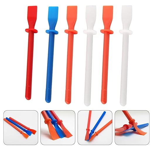 Healifty Tools Repair Kit Silicone Glue Brush 6pcs Glue Smear Sticks Applicator Kit Spreader Handmade Scraping Spreaders Sewing Accessories Flex Silicone Spatula Spatula