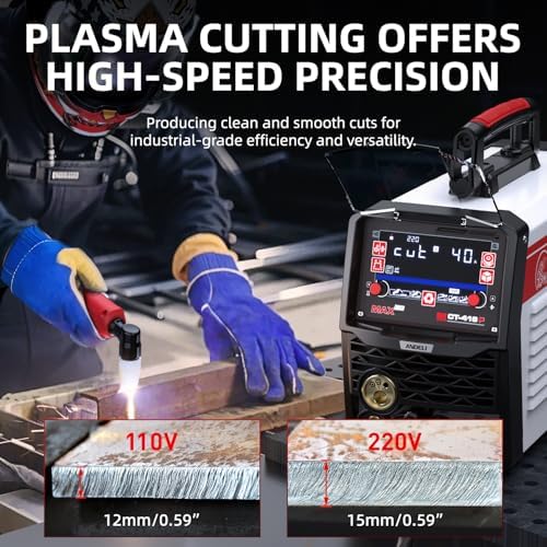 ANDELI Plasma Cutter Welder Combo,MIG Welder with Complete Welding Torch