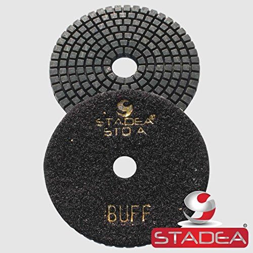 Black Buff (2 Pieces) 5" Diamond Polishing Pads for Granite Marble Concrete Stone polishing Wet Grinder