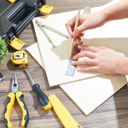 Juexica 1 Pcs 6 mm Birch Plywood 12 x 12 in Craft Wood Unfinished Plywood Sheets for DIY Projects Wood Engraving Burning Drawing Painting Laser Projects