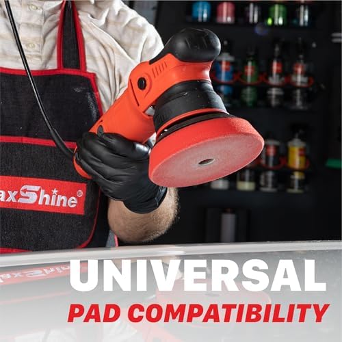 Maxshine 2-Piece M8S V2 Dual Action Polisher & 16oz AIO Polish Car Detailing Kit – 8mm Throw Random Orbital Buffer, 1000W, 5″ Backing Plate 6-Speed – Car, Truck, SUV & Boat Paint Correction