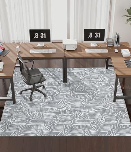 chakme Office Chair Mat for Hardwood Floor, 72"x48" Easy Glide Computer Desk Mat Protector for Rolling Chair Under Desk Rug Nonslip Backing, Machine Wash, (Arc)