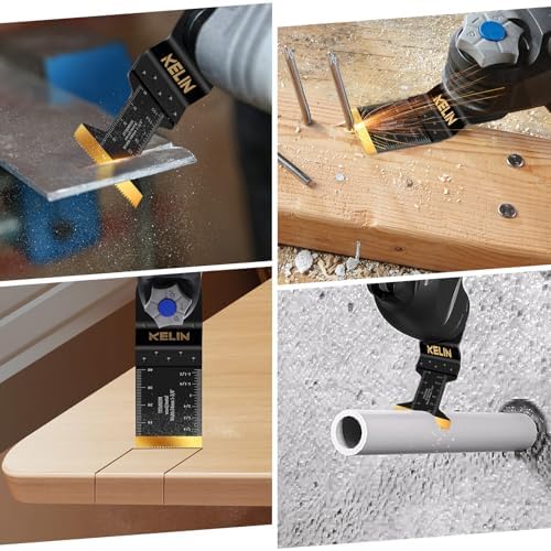 KELIN 28pcs Titanium Oscillating Tool Blades, Universal Multitool Blades