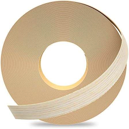 GSCIT Club Oak Edge Banding, 1 inch x 25ft roll of Veneer Edge Banding -Pre-glued Flexible, Real Wood Tape Banding for Cabinet Repair Furniture Restoration