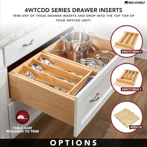 Rev-A-Shelf Replacement Deep Drawer System, Min Opening of 33" W