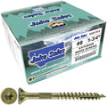 Jake Sales #8 x 1-3/4" Bronze Coated Multipurpose Wood Screw Torx/Star Drive Flat Head (Full Box - 4,000 Screw Count) Exterior Coated - ACQ Compatible Wood Screws