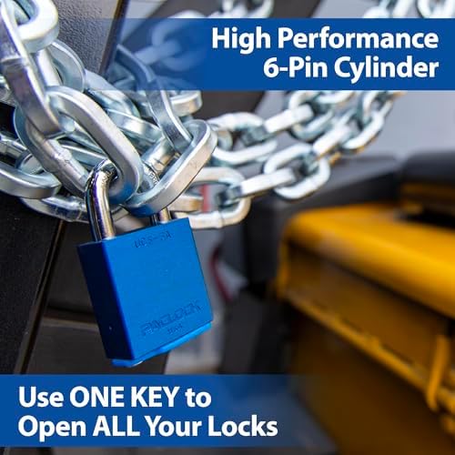 PACLOCK's 3-Series Padlock, Standard Rekeyable (SR), 3/8" Diameter Hard. Stainless Steel Shackle, 2-1/2" Tall, Keyed Differently w/ 2 Keys, Red