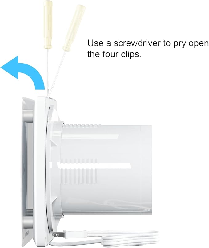 4 Inch Wall Mount Bathroom Exhaust Fan, 56 CFM Plug in Wall Exhaust Fan, Quiet Bathroom Window Fan with Backdraft Damper for Kitchen, Garage, Office, Grow Tent, 12W, White (No Timer)