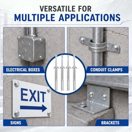 200 Pack 1/4" X 2" Drive Nail in Anchor Hammer Pin Anchor