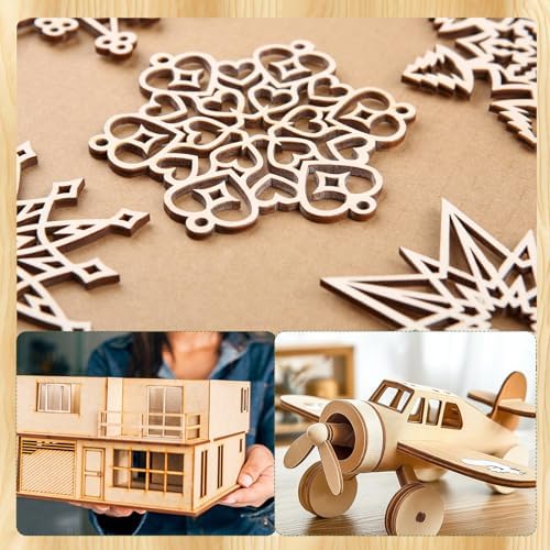 30PCS Basswood Sheets 12 x 12 x 1/8in, 3mm Basswood for Laser Cutting, Unfinished Plywood for Laser Engraving Wood Burning Models Painting DIY Crafts