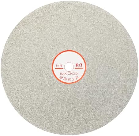 8 Inch x 1/2" Arbor Diamond Flat Lap Disc, 80 Grit