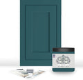 ALL-IN-ONE Paint by Heirloom Traditions, Inspire (Deep Teal), 8oz Sample - Durable cabinet and furniture paint. Built in primer and top coat, no sanding needed. Includes our 30 featured color card.