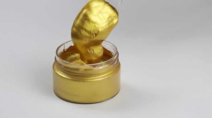 DGAGA Metallic Acrylic Paint,Metallic Gold Paints,1.69 OZ/Jar,Chalk Paste Metallic,Metallic Paints for Crafts Color-shifting Glass Paint,Blendable,Paints on Rocks,Wood,Canvas,Fabric,Ceramic