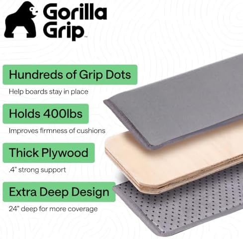 GORILLA GRIP Couch Cushion Support Board for Sagging Sofas, 24x70 Gray