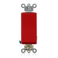 Leviton 20-Amp 120/277-Volt Decora Plus Rocker Single-Pole AC Quiet Switch, 5621-2R, Red