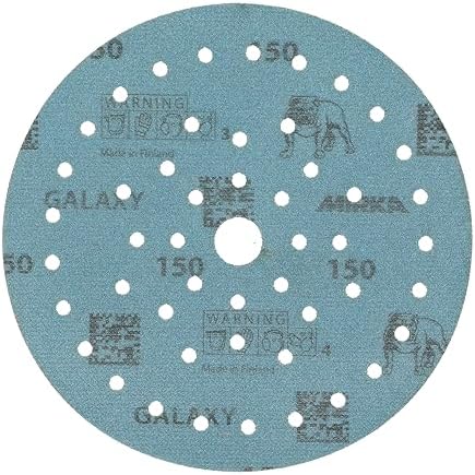 Mirka Galaxy Multifit 6 Inch Ceramic Discs, 150 Grit, Hook & Loop, 50 Pack