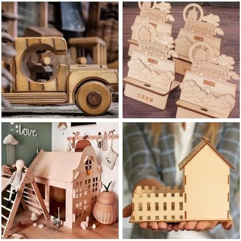 Basswood Sheets 1/16,18 Pack 8x12 Inch Basswood for Laser Cutting, Drawing,Wood Burning, Architectural Models.Plywood Sheets Unfinished Wood Boards for DIY Crafts.