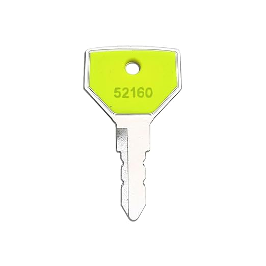 10PCS Yanmar 52160 Heavy Equipment Keys for 194155-52160, 198360-52160 Yanmar John Deere Tractor Excavator Grader Dozer EX450 Ignition Starter Switch Key