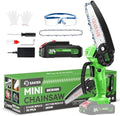 Saker Mini Chainsaw Cordless,6 Inch Battery Chainsaw Green