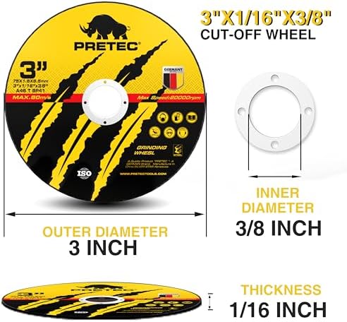Cut Off Wheels 3 Inch, 27 Pack with Mandrel Kit for Die Grinder