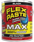 Flex Paste MAX, 12 lb Can, Black, Waterproof Paintable Putty, Spackle Sealant, Fill Gaps Cracks Holes - Block Out Water and Air - UV Resistant - Walls, Drywall, EPDM, Concrete, Roof, RV Repairs