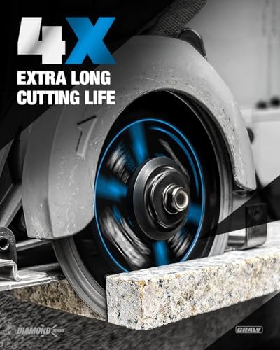 CRALY 5 Inch Super Thin Diamond Blade, 7/8 in Arbor, 5'' Diamond Tile Blade for Angle Grinder & Tile Saw, Diamond Cutting Wheel for Cutting Ceramic, Tile, Marble, Granite, Brick, Porcelain