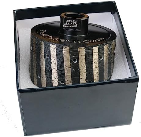JDK 3 Inch Diamond Drum Wheel Resin Filled Zero Tolerance for Grinding Granite Marble Engineering Stones Concrete Sink Hole with 5/8’’-11 Thread (3 Inch,Resin Filled)