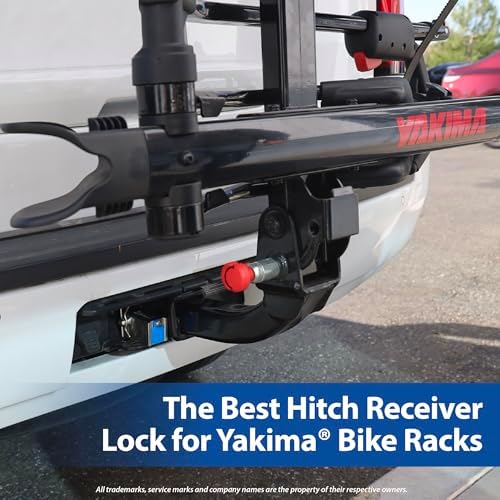 PACLOCK's 80-Series Trailer Hitch Lock, UCS, for Yakima® Threaded Bike Racks, Keyed Different, 304 Stainless Steel