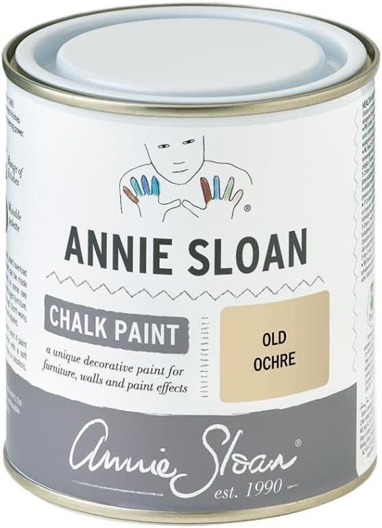 Annie Sloan Chalk Paint® (Old Ochre, 500 ml/16.9 Fl Oz) a unique decorative paint for furniture, cabinets and home décor with no sanding or priming
