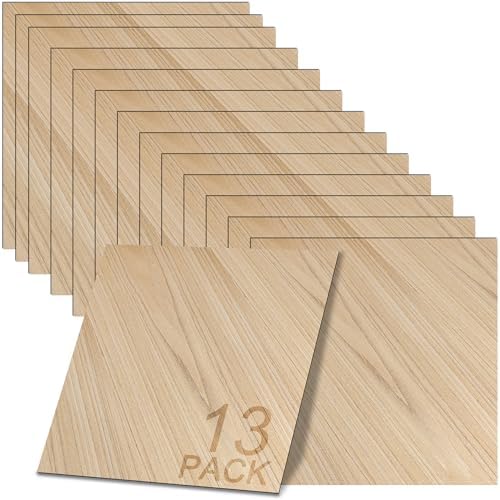 GSCIT Club 13 PCS Maple Wood Veneer, 12 inch x 12 inch Wood Edge Banding Pre-glued Flexible, Veneer Tape Banding for Cabinet Repair Furniture Restoration