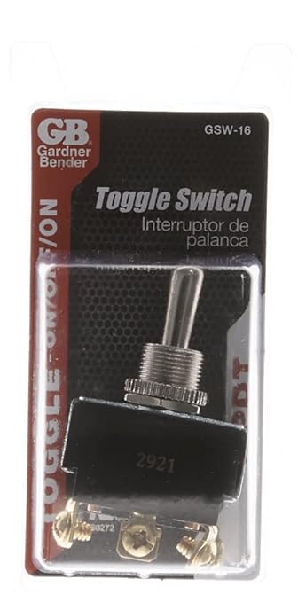 Gardner Bender GSW-16 Heavy-Duty Electrical Toggle Switch, DPDT, ON-(Off)-ON, 20 A/125V AC, Screw Terminal (Pack of 2)