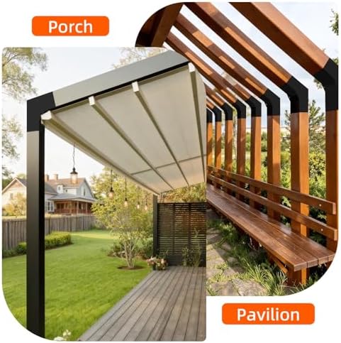 15° Angle Slant Pergola Bracket Kits,2-Way L-Shaped Slant Roof Post Brackets with Stainless Steel Screws for 4" x 4"(Actual:3.5" x 3.5") Lumber for Outdoor Pergola,Proch,Passageway - 1Pack