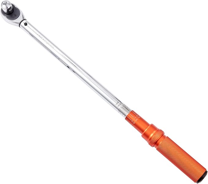 VEVOR 1/2-inch Drive Click Torque Wrench 25-250ft.lb/34-340n.m, Dual-Direction Adjustable Torque Wrench Set with Mechanical Dual Range Scales and Adapters Extension Rod