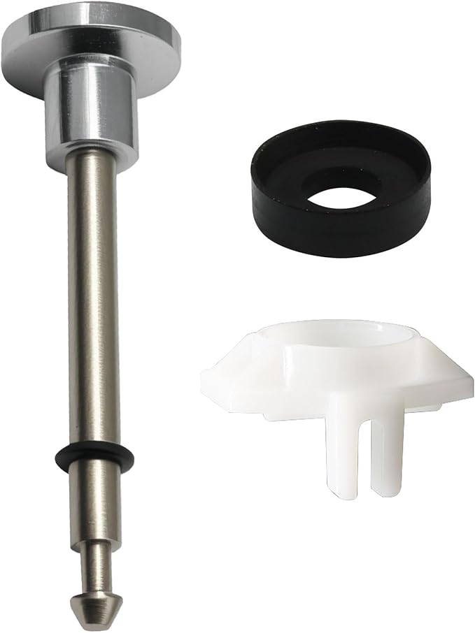 Waziaqoc 2 Set Tub Spout Diverter Repair Kit, Includes 2 x Diverter Valve Stems, 2 x Cup Seals and 2 x Gates, Leaky Faucet Repair Replacement Parts for Bathroom Shower Bathtub, Brushed Nicke