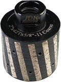 JDK 2 Inch Diamond Drum Wheel Resin Filled Zero Tolerance for Grinding Granite Marble Engineering Stones Concrete Sink Hole with 5/8’’-11 Thread (2 Inch,Resin Filled)