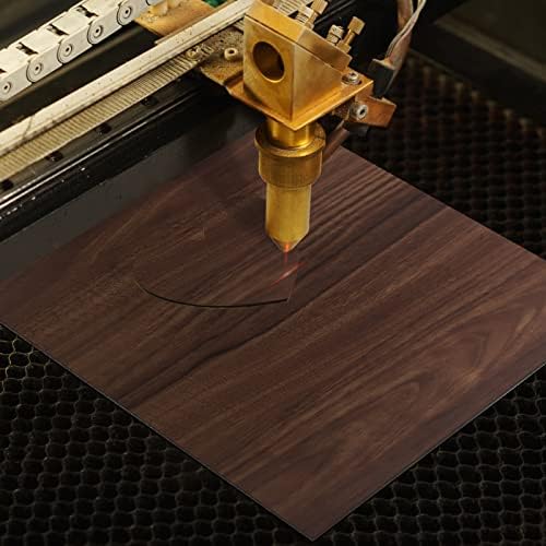 24 Pcs Walnut Unfinished Wood Craft, 3MM 1/8" x 12" x 12" Walnut Unfinished Plywood for Laser Cutting & Engraving, CNC Cutting, School DIY Projects 24 Pcs