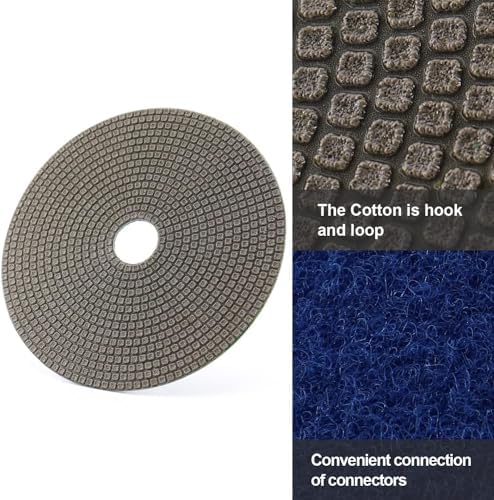 5" Electroplated Diamond Polishing Pads- 120 Grit Wet Dry Sanding for Granite Marble Concrete Ceramics Glass (5"-120 Grit-1PCS)