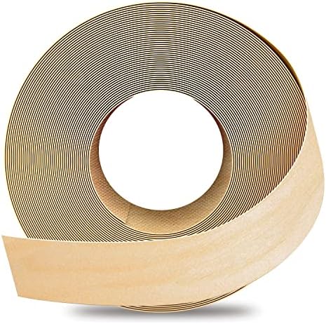 GSCIT Club Birch Edge Banding, 1 1/2 inch x 10ft roll of Wood Veneer Edge Banding Pre-glued Flexible, Real Wood Tape Banding for Cabinet Repair Furniture