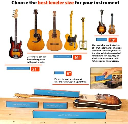 FretGuru Fret Leveler - Professional Sanding Beam Ultra-Precision, 10"