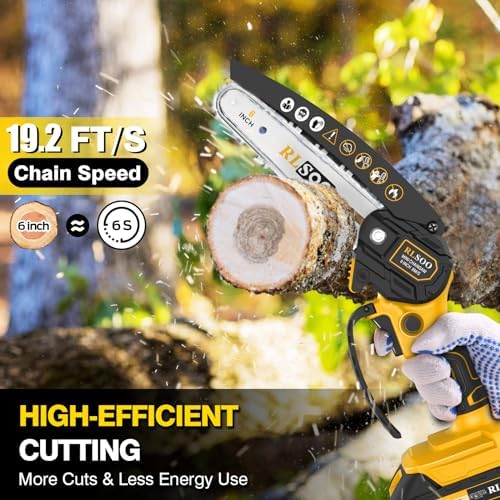 Mini Chainsaw Cordless, 6 Inch Hand Held Electric Power Chain Saw