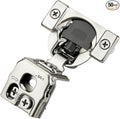 50 Pack 25 Pairs 1-3/8 inch Overlay Soft Close Hinges for Kitchen Cabinet Hinges Satin Nickel Hidden Hinges Stainless Steel Concealed Hinge self Closing