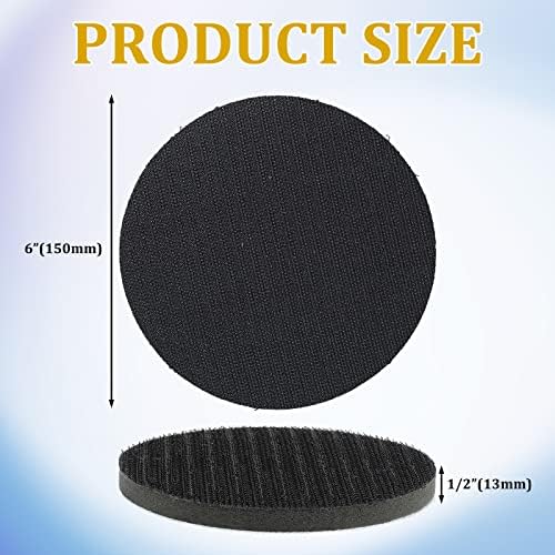 Boao 6 Pieces 6 Inch Interface Pads Hook and Loop Foam Sanding Pads