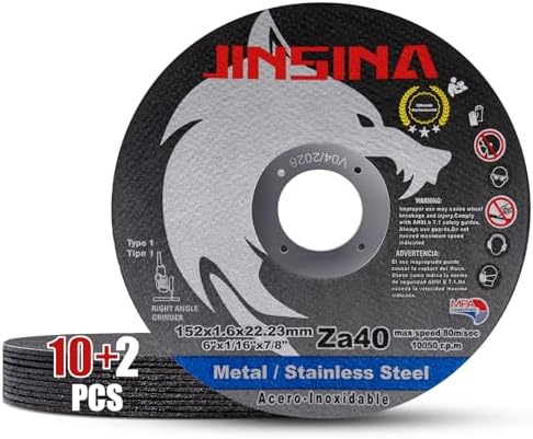 6" Cut Off Wheels 12PCS, Metal and Stainless Steel Cutting Wheel