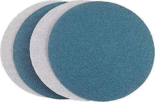 Starcke Premium 8 Inch Hook and Loop Grip Sanding Discs - No Hole Blue Zirconia - For Wood Floors (25, 120 Grit)