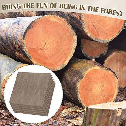 24 Pcs Walnut Unfinished Wood Craft, 12 x 12 x 1/8 Inch - 3mm Thick Walnut Unfinished Plywood for Laser Cutting & Engraving, School DIY Projects, Painting, Fretwork, CNC Cutting, and Wood Burning