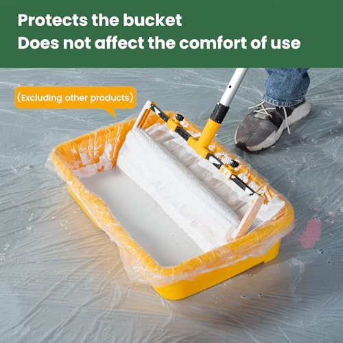 Voomey 18 Inch Paint Tray Liners, Plastic Paint Tray Liner 5 Packs for 18 inch Paint Roller Kit, Disposable for Quick Cleanup