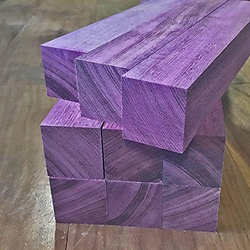 Purple Heart Wood Turning Blanks 6pcs - 2" x 2" x 36"