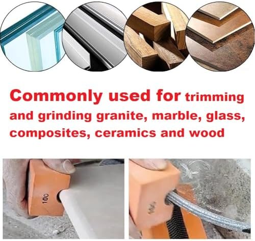 Concave Electroplated Diamond Sanding Block, 60/100/200/400 Grit Curved Polishing Pad for Grinding Trimming Granite Marble Glass Stone Tile Wood (4 Pieces)
